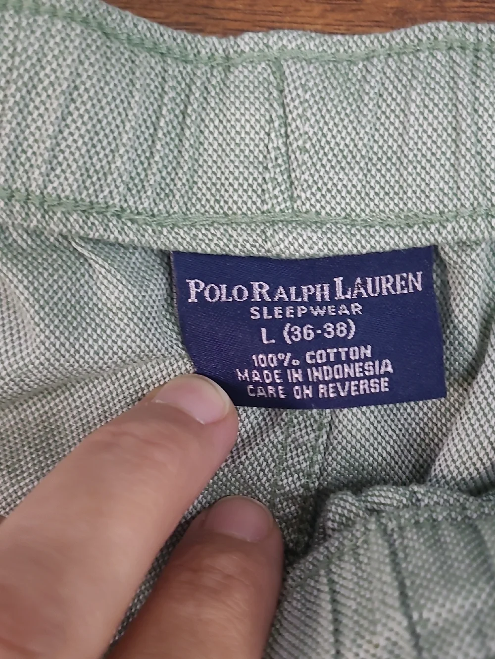 Polo by Ralph Lauren Light Sage Green Drawstring Chinos 100% Cotton Size Large